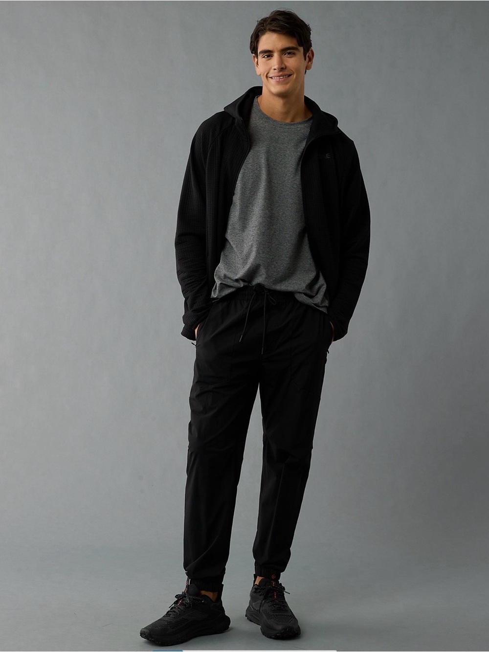 American Eagle Outfitters Black Drawstring Joggers
